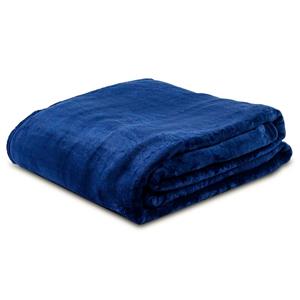 Cobertor Super King Camesa Velour 100% Poliéster  - Azul Marinho