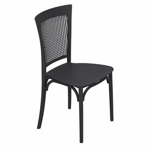 Cadeira Forte Plástico Palhinha - Preto