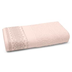 Toalha de Banho Bouton Melody com Renda Nice 100% Algodão - Pérola