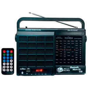 Rádio Portátil Motobras RMPU32AC com 7 Faixas FM/OM/5 OC USB Bluetooth