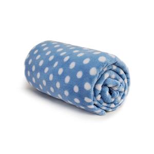 Cobertor Camesa Baby Poá em Microfibra 100% poliéster - Azul