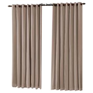 Cortina Blackout Bella Janela Pratika Lisa Cromo Taupe - 270x420cm