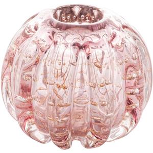 Esfera Decorativa Lyor Italy em Vidro - Rosa Claro/Dourado