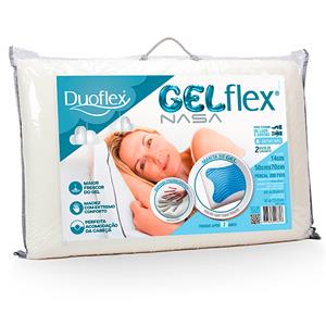 Travesseiro Duoflex Gelflex Nasa GN1101 200 Fios 100% Algodão com Espuma Viscoelástica