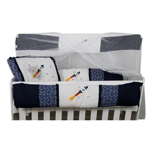 Kit Berço Zany Baby Elegance 100% Algodão 10 Peças - Aero Espacial