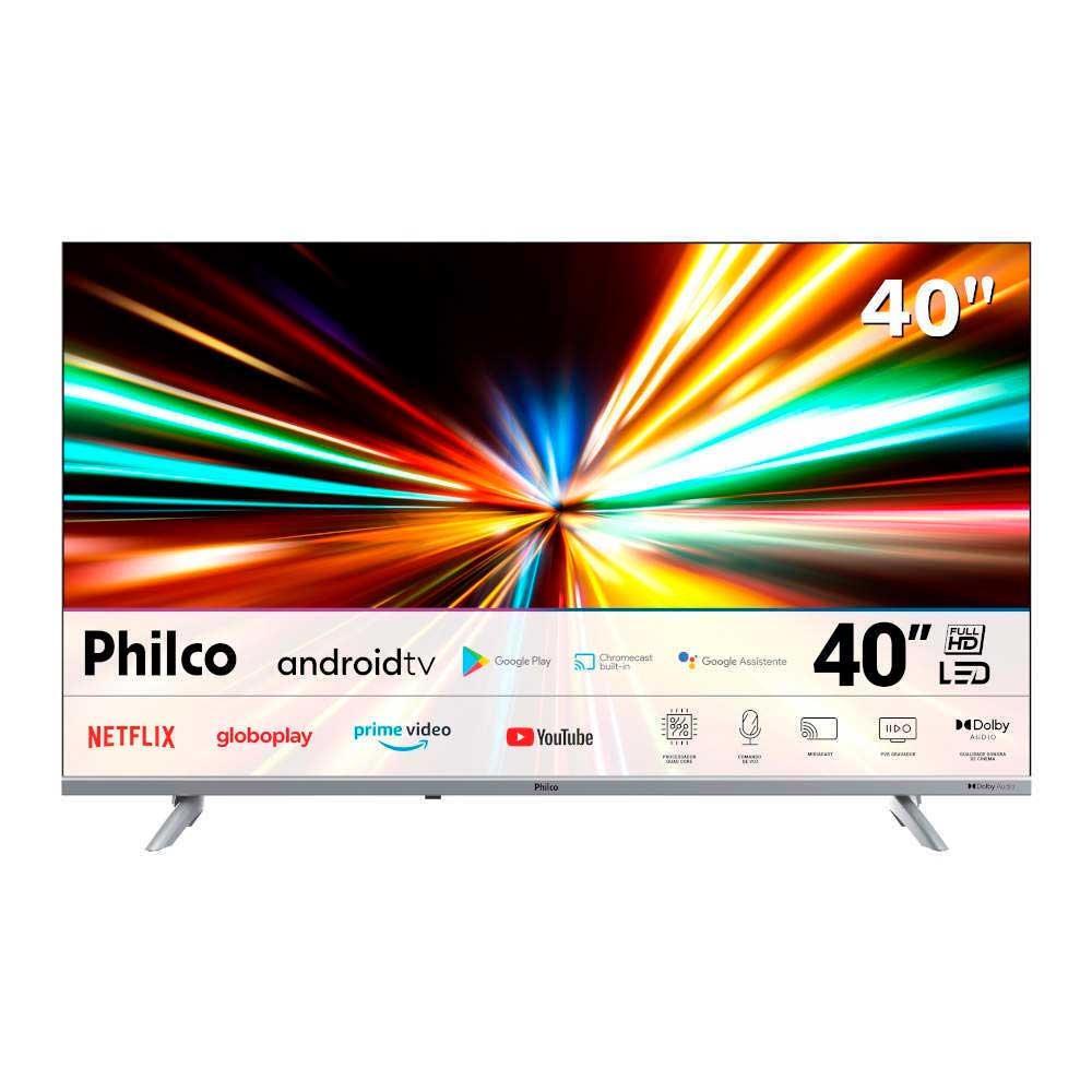 Smart TV LED Philco 40" PTV40E3AAGSSBLF Wi-Fi Dolby Áudio 2 HDMI 2 USB