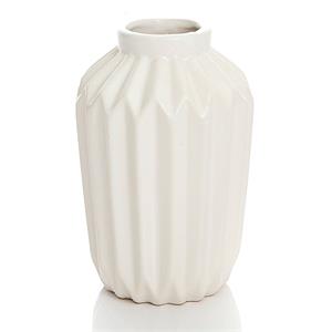 Vaso Bela Flor em Cerâmica Branco - 15x5cm