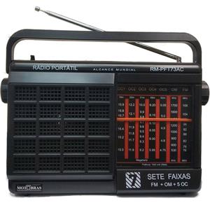 Rádio Portátil Motobras RMPFT73AC com 7 Faixas FM/OM/OC à Pilha