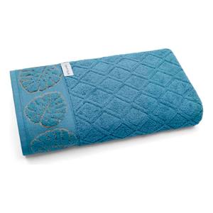 Toalha de Banho Bouton Jacquard Nature 100% Algodão - Azul Petróleo