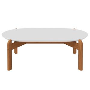 Mesa de Centro Casa D Lizz Oblonga - Cedro/Branco