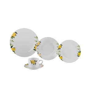 Aparelho de Jantar Rojemac Lyor Lemons em Porcelana 20 Peças - Multicolor