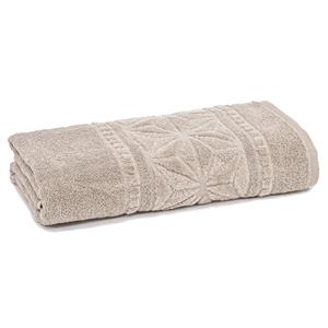 Toalha de Banho Dohler Confort com Barra Velour 100% Algodão - Cinza