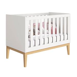 Berço Reller Classic Noah Mini Cama 100% MDF - Branco Fosco