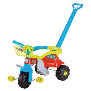 Triciclo Infantil Magic Toys Tico-Tico Festa com Aro - Azul