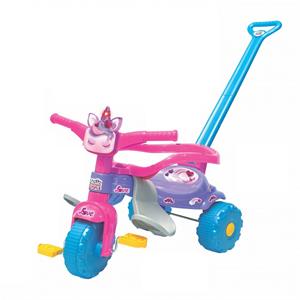 Triciclo Infantil Magic Toys Tico-Tico Uni Love com Luz - Rosa/Azul