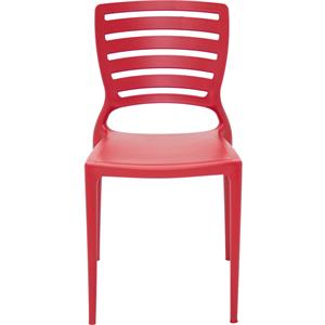 Cadeira Tramontina Sofia Summa Encosto Horizontal em Polipropileno e Fibra de Vidro Vermelha
