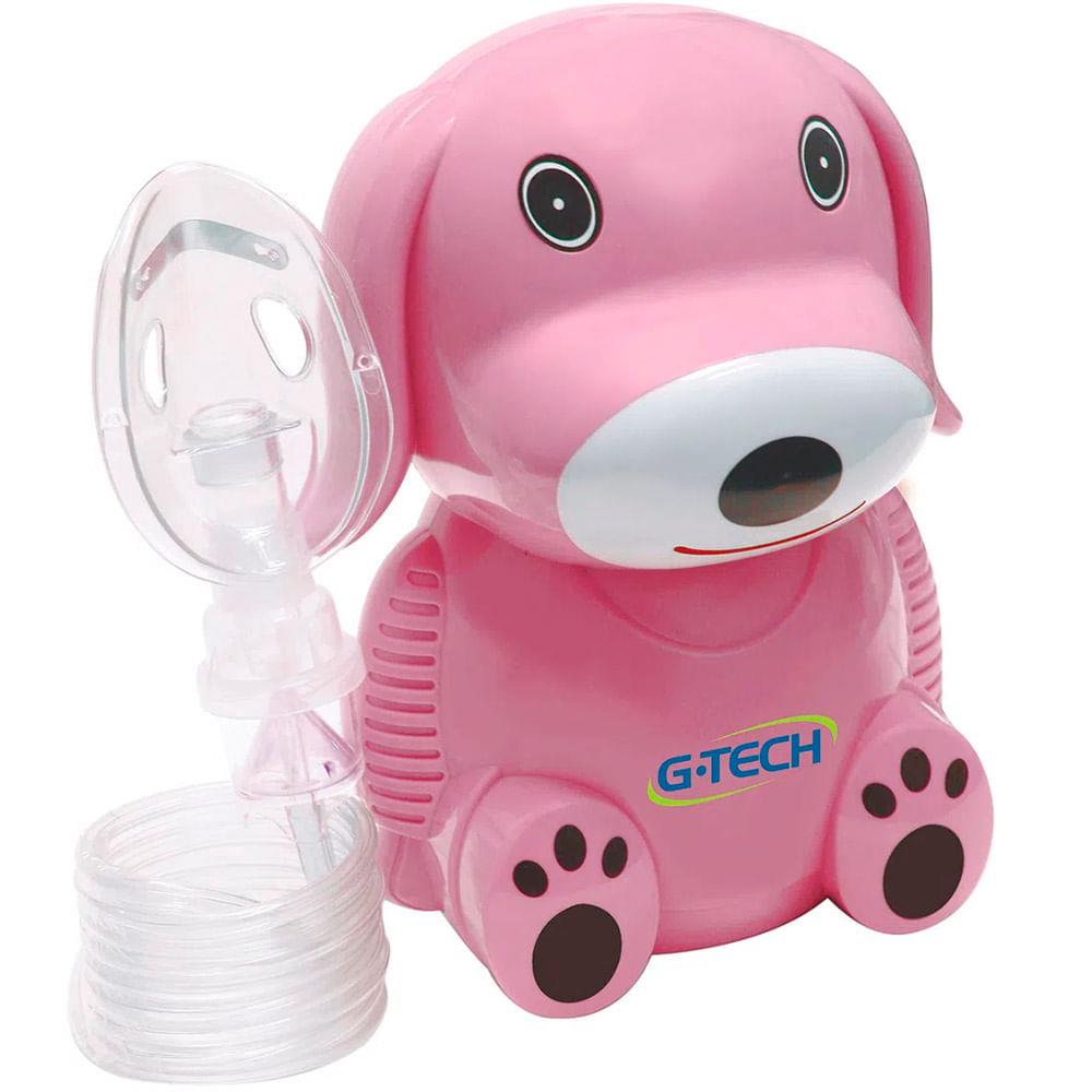 Nebulizador Inalador Infantil G-Tech Nebdog Rosa