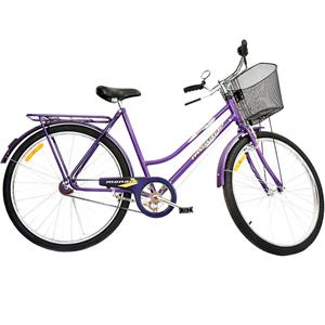 Bicicleta Aro 26 Monark Tropical FI com Cesta e Freio Inglês - Violeta