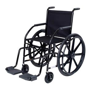 Cadeira de Rodas CDS102 Até 85Kg Dobrável com Assento em Nylon - Preto