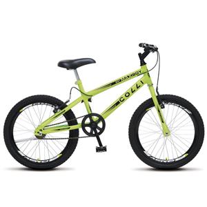 Bicicleta Aro 20 Colli Max Boy em Aço Carbono Freio V-Brake - Amarelo Neon
