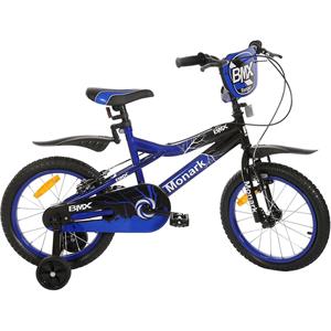 Bicicleta Infantil Aro 16 Monark BMX Ranger com Rodinhas e Freio V-Brake - Azul/Preta