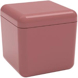 Porta-Algodão e Cotonetes Brinox Cube - Rosa Malva