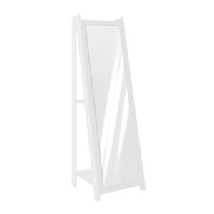 Espelho Retangular Movelbento RT3083 com 2 Prateleiras Branco - 50x161cm