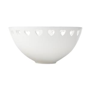 Bowl Rojemac Lyor Coração em Cerâmica Branco - 26cm
