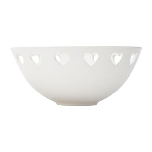 Bowl Rojemac Lyor Coração em Cerâmica Branco - 20cm