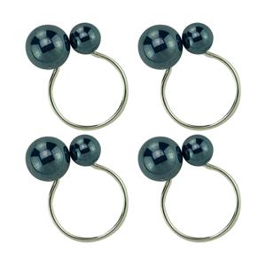 Jogo de Anéis para Guardanapo Rojemac em Plástico 4 Peças - Bolas Azul