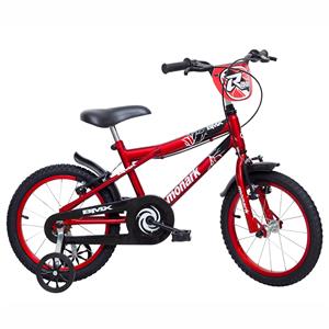 Bicicleta Infantil Aro 16 Monark BMX Ranger com Rodinhas e Freio V-Brake - Vermelha/Preta