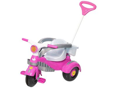 Triciclo Infantil Calesita Velocita Classic com Empurrador - Rosa