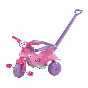Triciclo Infantil Magic Toys Tico-Tico Pets com Pedal - Rosa