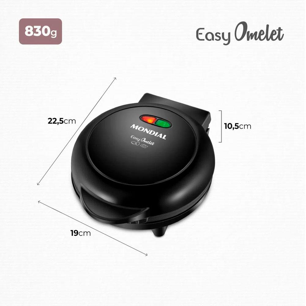 Omeleteira Elétrica Mondial Easy Omelet OM02 Preta - 220V