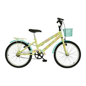 Bicicleta Infantojuvenil Aro 20 South Bike Flower com Cesta - Verde