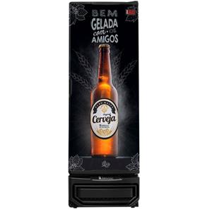 Cervejeira Gelopar GRBA400 410L Preta - 220V