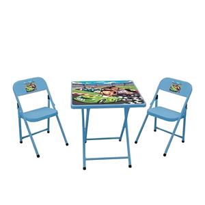Jogo de Mesa Infantil Açomix Carros 2 Cadeiras - Azul