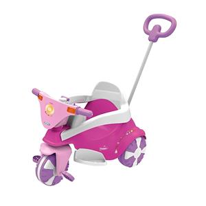 Triciclo Infantil Xalingo Happy com Empurrador - Rosa