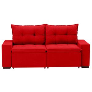 Sofá Inhumas Orlando New 2 Lugares Retrátil Reclinável Tecido Suede - Vermelho Carmim