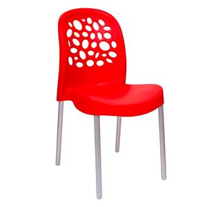 Cadeira Forte Plástico Deluxe - Vermelha
