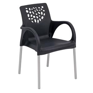 Cadeira Forte Plástico Deluxe - Preto